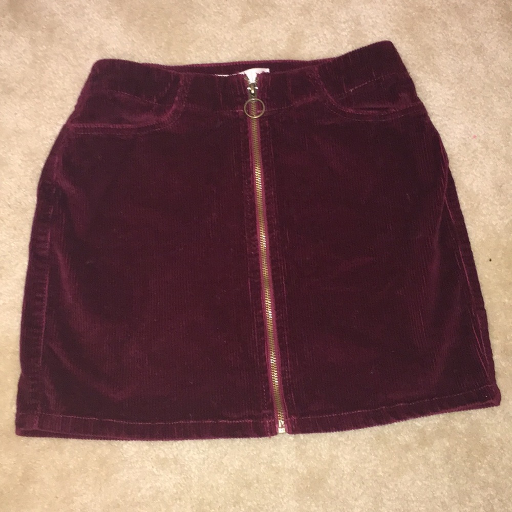 Corduroy maroon skirt!